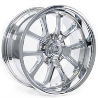 17" Resto Wheel Co R101 Laguna Milled Window and Chrome Plated Rims 