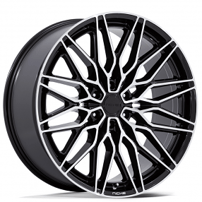 22" Niche Wheels NC278 Calabria 6 Gloss Black with Machined Rims