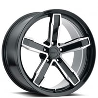 20" Staggered Chevy Camaro Wheels Z10 IROC-Z Black Machined Face Rims 