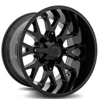 20" Hardrock Wheels H700 Affliction Gloss Black Off-Road Rims