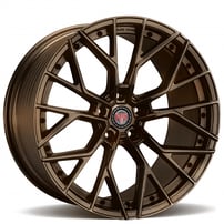 20" Staggered Revolution Racing Wheels RF3 Matte Bronze with Black Rivets Flow Formed Rims