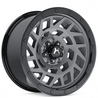 17" Hartes Metal Wheels YSM-766 Monster Anthracite with Black Beadlock and Gloss Black Blots Off-Road Rims