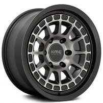 16" KMC Wheels KM719 Canyon Satin Black with Gray Tint Off-Road Rims