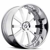 24" Staggered Forgiato Wheels Concavo Chrome Forged Rims
