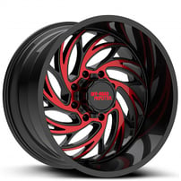 22" Off Road Monster Wheels M29 Gloss Black with Candy Red Machined Rims