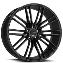 20" Staggered Savini Wheels Black Di Forza BM18 Gloss Black Rims