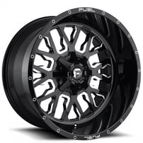 20" Fuel Wheels D611 Stroke Gloss Black Milled Off-Road Rims 