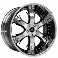 20" Staggered Artis Forged Wheels Cruces Chrome and Black Rims