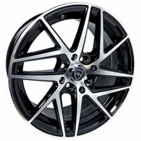15" Elegant Wheels E086 Gloss Black with Machined Face Rims