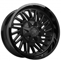 20" Luxxx HD Wheels LHD19 Matte Black Face with Gloss Black Lip Off-Road Rims