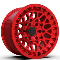 17" TIS Wheels 555MRT Machined with Gloss Red Clear Coat Off-Road Rims