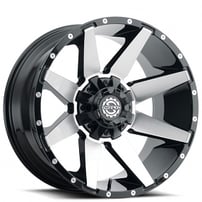20" Scorpion Wheels SC-31 Black Machined Off-Road Rims 