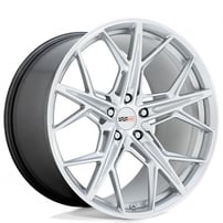 21/22" Staggered Cray Wheels Hammerhead Silver with Mirror Cut Face Rotary Forged Rims