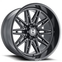 22" Hostile Wheels H126 Maniac Satin Black Off-Road Rims