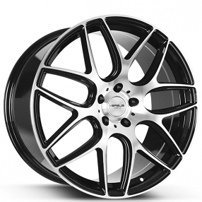 20" Versus Wheels VS103 Gloss Black with Machined Face Rims