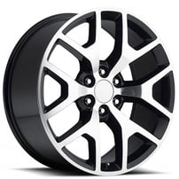 20" GMC Sierra Wheels FR 44 Black Machined Face OEM Replica Rims 