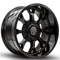 20" Thret Off-Road Wheels 806 Viper Gloss Black Rims