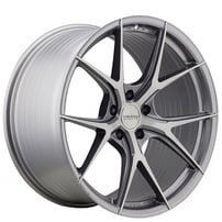 20" Varro Wheels VD38X Gloss Titanium with Brushed Face Spin Forged Rims