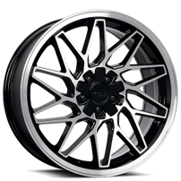 18" Katana Racing Wheels KR09 Gloss Black with Machined Face Rims