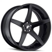 24" Staggered Forgiato Wheels Aggio-ECL Satin Black Forged Rims