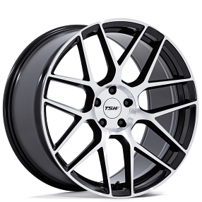 20" Staggered TSW Wheels TW002 Lasarthe Gloss Black Machined Flow Formed Rims