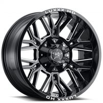 24" Luxxx HD Wheels LHD25 Gloss Black Milled Off-Road Rims