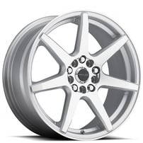 17" Raceline Wheels 131S Evo Silver with Machined Face Rims 
