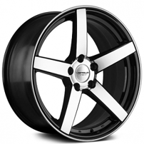 18" Staggered Versus Wheels VS541 Gloss Black with Machined Face Rims