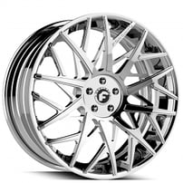 24" Staggered Forgiato Wheels Blocco-ECL Chrome Forged Rims