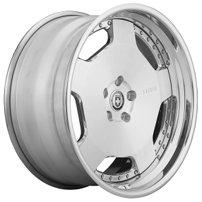 20" HRE Wheels 544C Two-Tone Polished Clear with Brushed Face Center and Polished Clear Outer and Inner Barrel Forged Rims