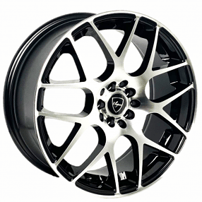 18" Elegant Wheels E004 Gloss Black with Machined Face Rims