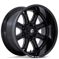20" Fuel Wheels FC853BE Darkstar Gloss Black Milled Off-Road Rims