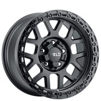 17" Weld Off-Road Wheels Cinch W104 Satin Black with Gloss Black Ring Rotary Forged Rims