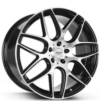 18" Versus Wheels VS103 Gloss Black with Machined Face Rims