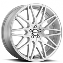 22" Shift Wheels Formula Silver with Brushed Face Rims 