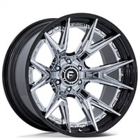 24" Fuel Wheels FC402PB Catalyst Chrome with Gloss Black Lip Off-Road Fusion Forged Rims