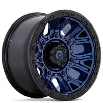 20" Fuel Wheels D827 Traction Dark Blue with Black Ring Off-Road Rims