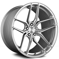 18" Staggered Stance Wheels SF03 Brush Silver Flow Formed Rims