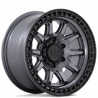 17" Black Rhino Wheels Calico BR001 Matte Gunmetal with Matte Black Lip Crossover Rims