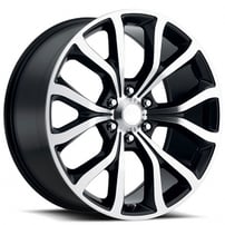 22" Ford Expedition Wheels FR 52 Black Machined OEM Replica Rims