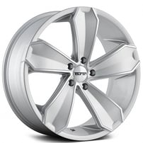 20" Touren Wheels TR71 3271 Gloss Silver with Machined Face Rims 