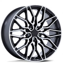 22" Staggered Niche Wheels NC277 Calabria 5 Gloss Black with Machined Rims