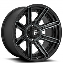 20" Fuel Wheels D708 Rogue Gloss Black with Gloss DDT Off-Road Rims 