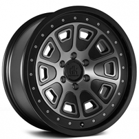 17" Mayhem Wheels 8301 Flatiron Matte Black with Dark Tint Off-Road Rims 