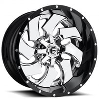 20" Fuel Wheels D240 Cleaver Chrome Center with Gloss Black Outer Two Piece Off-Road Rims 