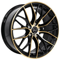 18" Elegant Wheels E010 Gloss Black with Candy Bronze Face Rims