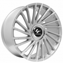 22" Staggered Lexani Wheels Wraith-XL Silver Machined Tips Rims