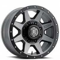 18" ICON Alloys Wheels Rebound HD Titanium Off-Road Rims