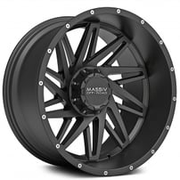 20" Massiv Off-Road Wheels OR3 Satin Black with Milled Rivets Rims