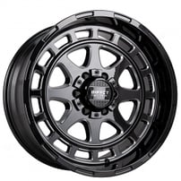 17" Impact Off-Road Wheels 905 Gloss Black with Milled Windows Rims  